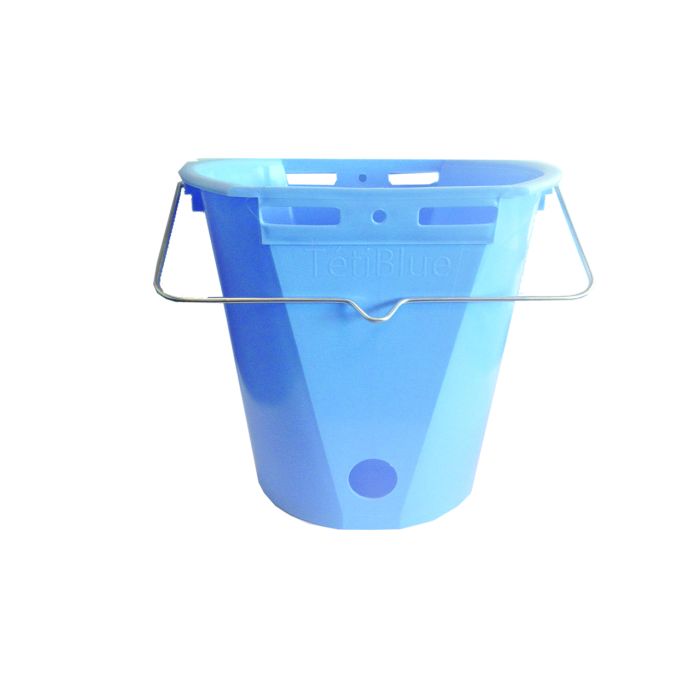 Seau à veau plastique 8 L bleu TETIBLUE nu