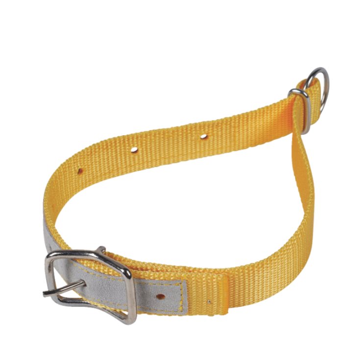 Collier mouton nylon jaune