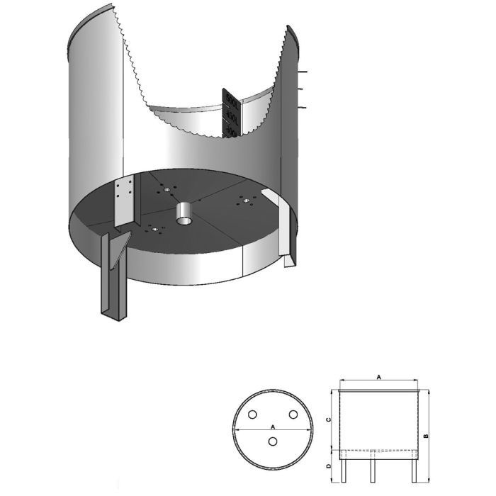 Cuve inox sur pieds 900 litres avec armoire de contrôle