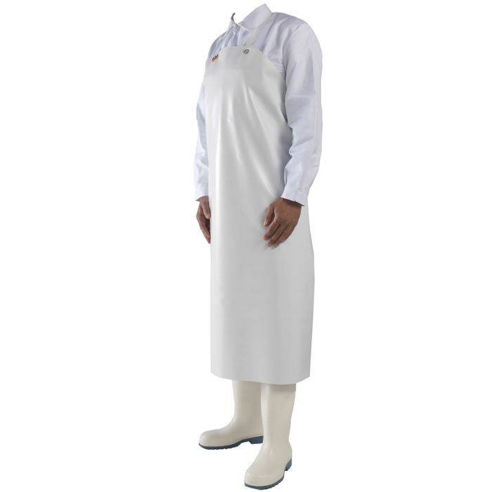 Tablier de laiterie blanc