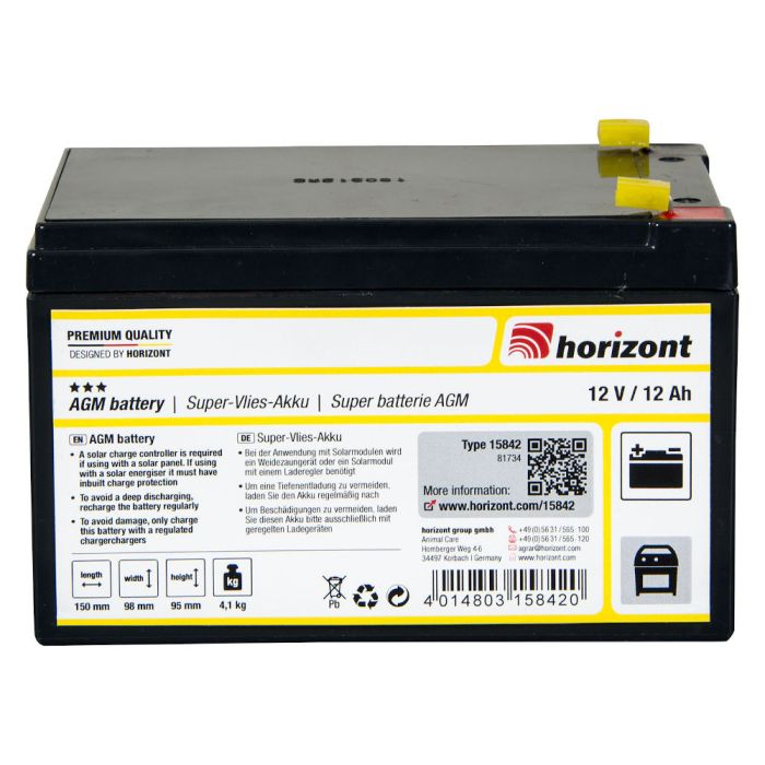 Batterie AGM 12 V - 12 AH HORIZONT 