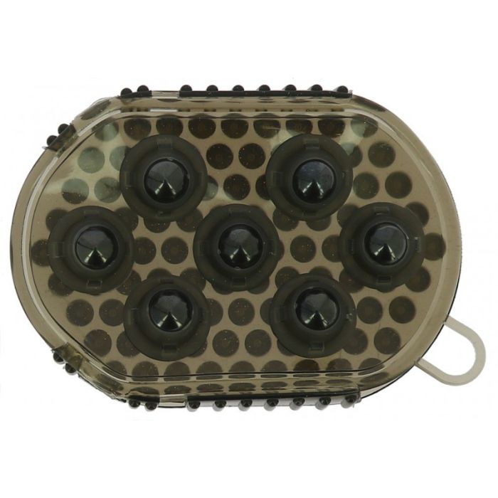 Gant double face étrille et massage noir