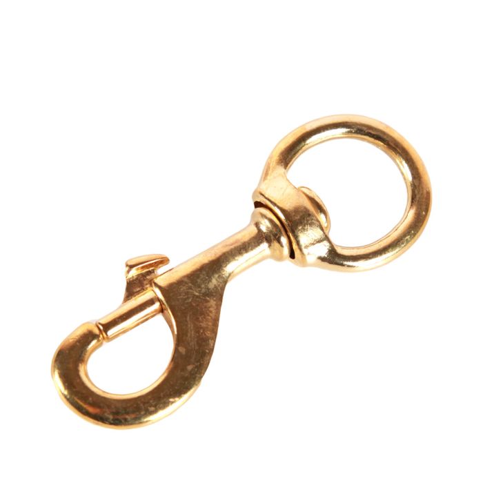 Mousqueton à oeil tournant rond 30 mm en laiton