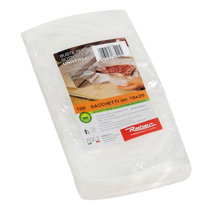 100 sachets pour mise sous vide - 15*25 cm