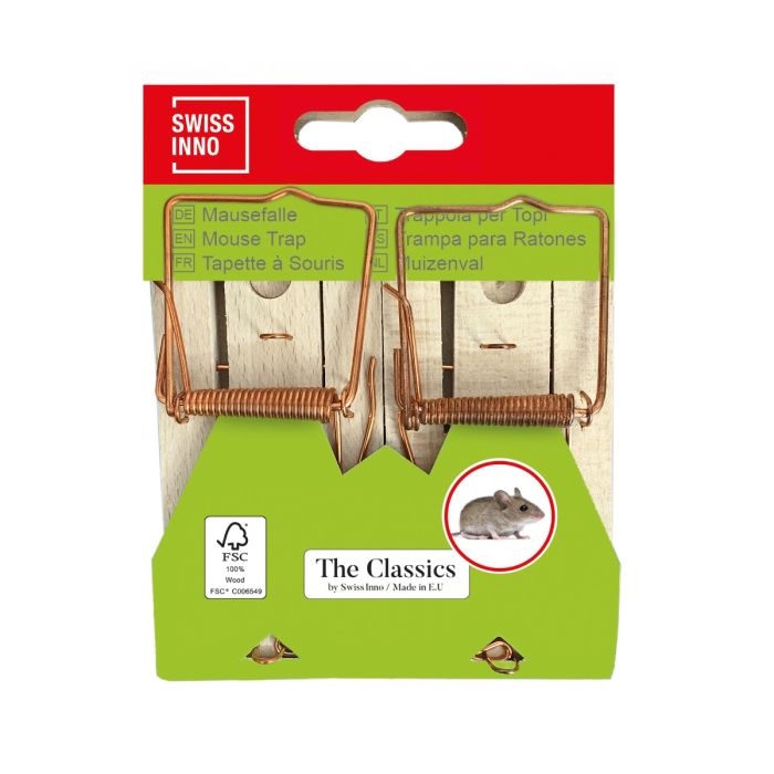Tapette à souris en bois X2 - SWISSINNO