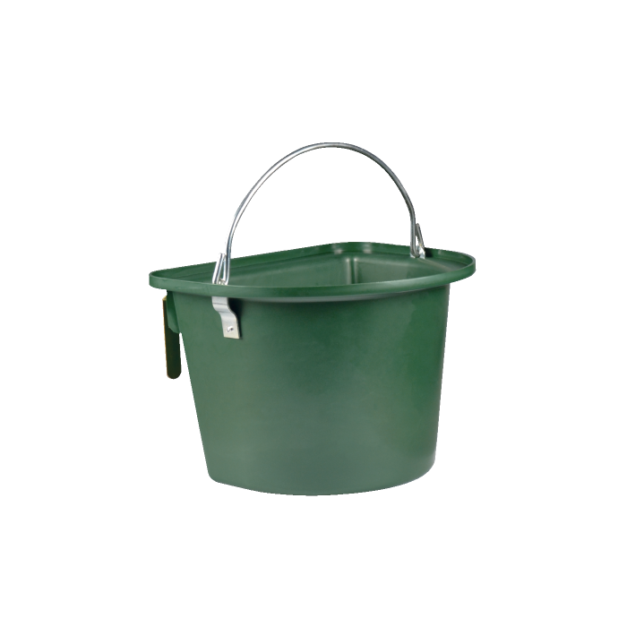 Mangeoire kaki avec anse et crochets de suspension