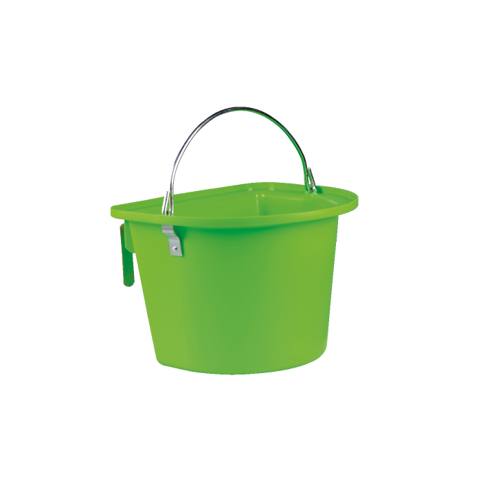 Mangeoire verte avec anse et crochets de suspension