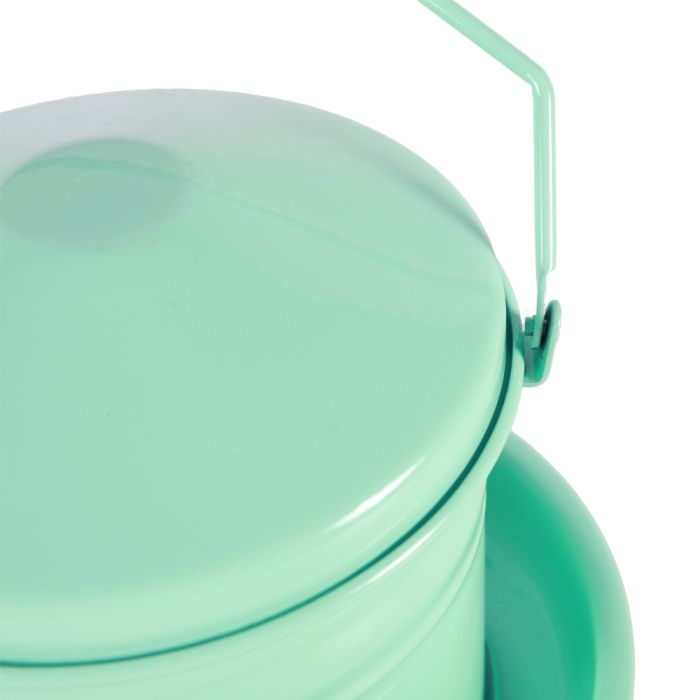Nourrisseur trémie émaillé vert d’eau 3L - 4 poules
