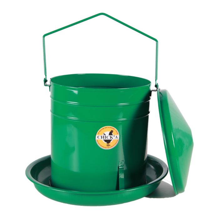 Nourrisseur trémie émaillé à crémaillère 10 L