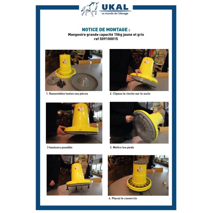 Mangeoire Compacta grande capacité 15 kg