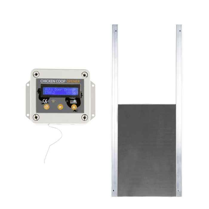 Portier automatique + trappe pour poulailler 