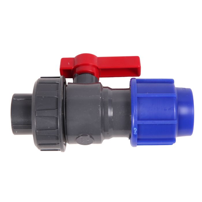 Vanne PVC COMPR + UNION 25x3/4