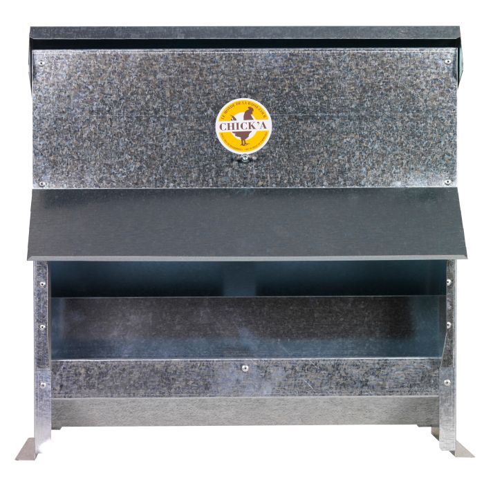  Mangeoire à trémie en acier galvanisé 25 L pour 15 poules