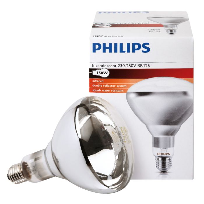 Ampoule PHILIPS IR à vis blanche 150W