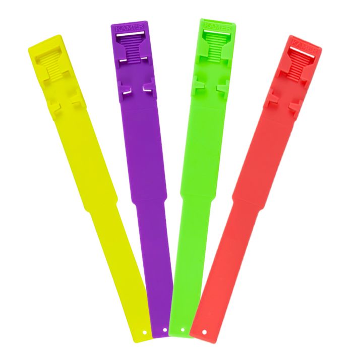 10 Bracelets en plastique vert fluo
