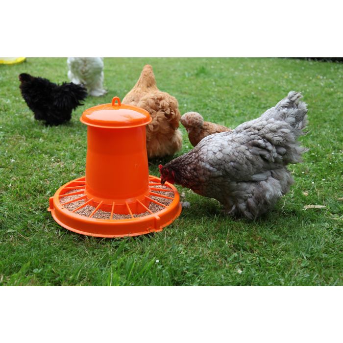 Nourrisseur à trémie orange WIN, 18 kg