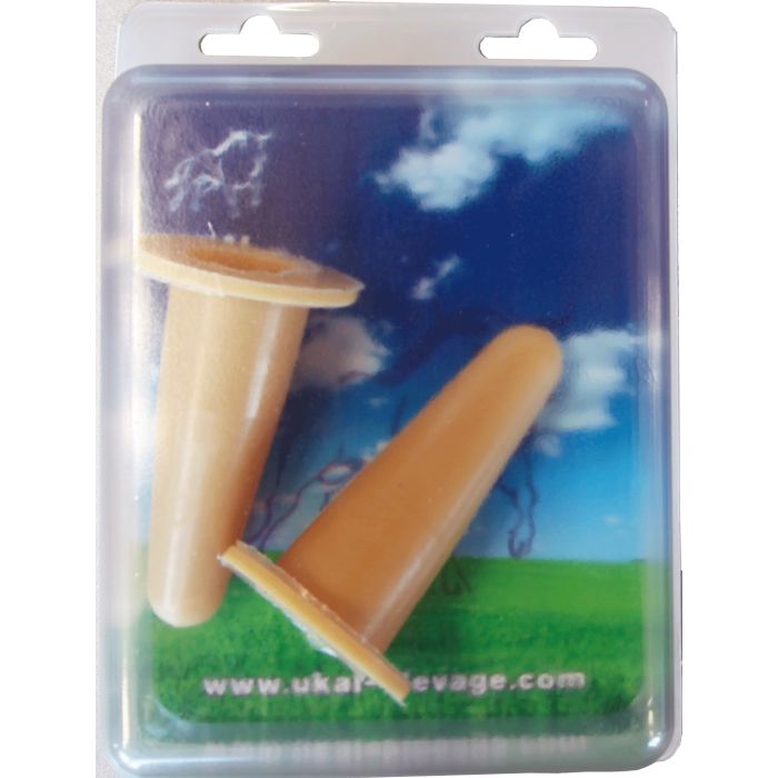 Tétine à veau pour socle aluminium - Blister de 2