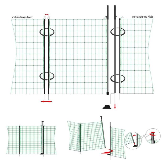 Portillon souple pour filet 