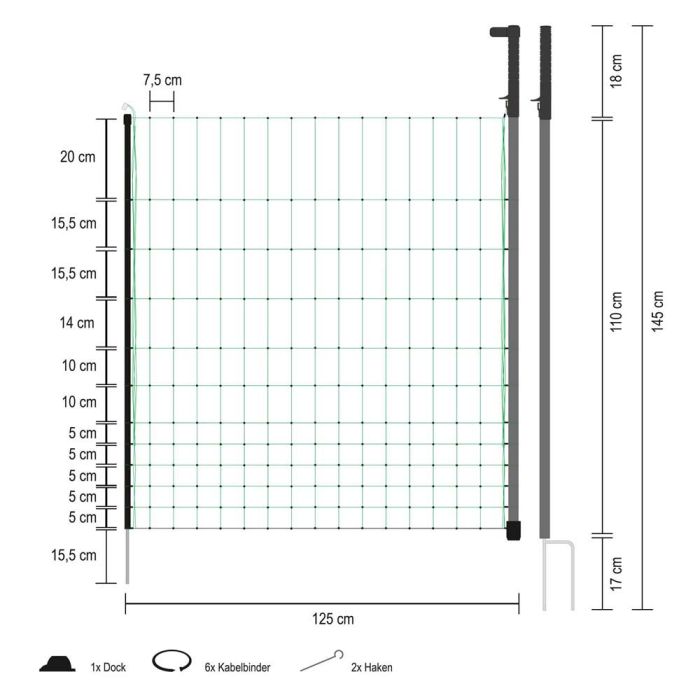 Portillon souple pour filet 
