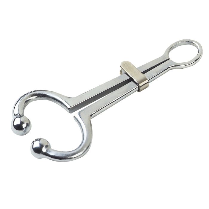 Pince mouchette à coulant acier nickelé