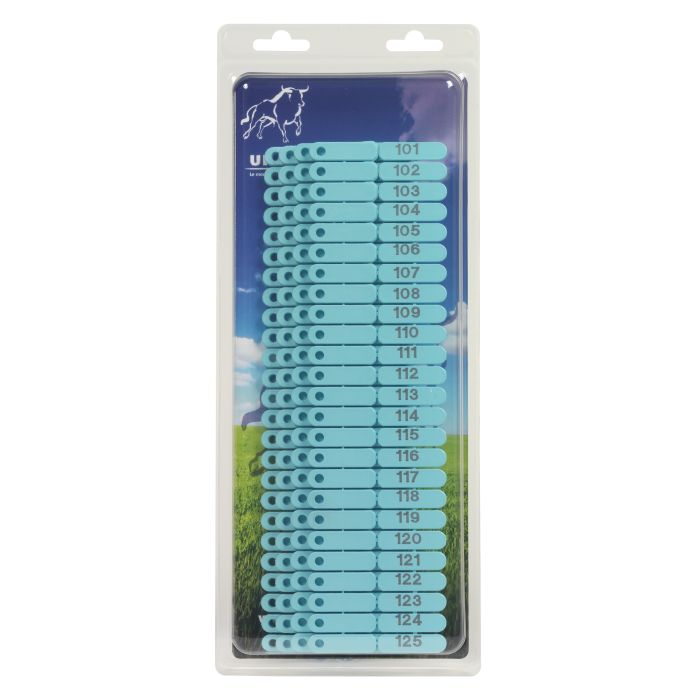 Boucles de marquage Ukal-tag bleu marquage de 101-200 X100