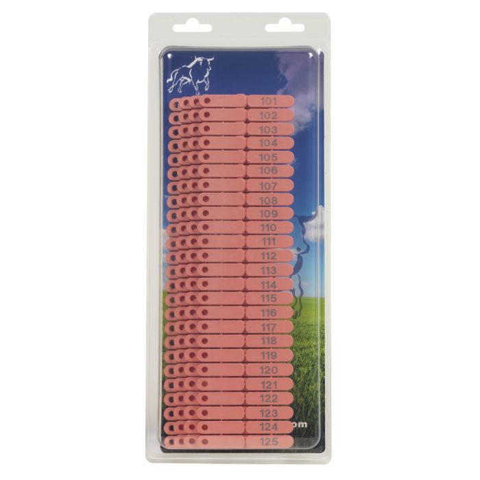 Boucles de marquage Ukal-tag rouge marquage de 101-200 X100