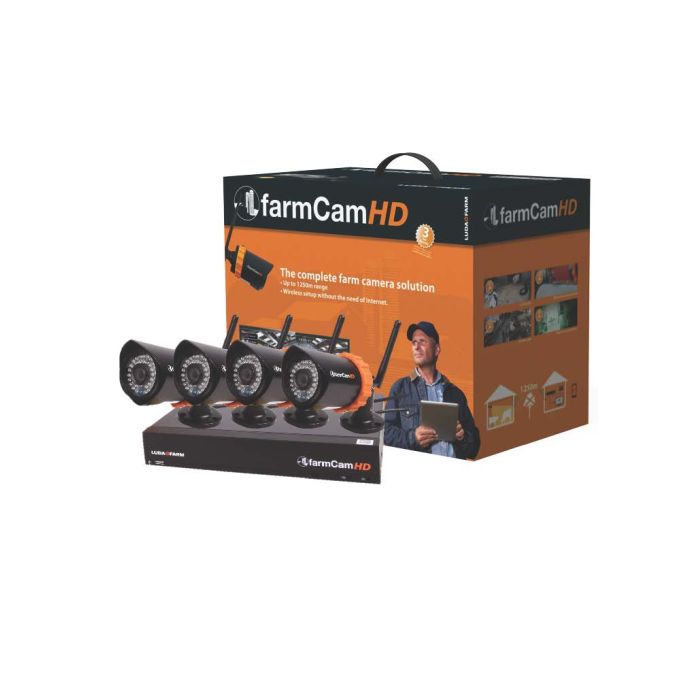 Kit complet 4 caméras de surveillance, Farmcam HD Luda 