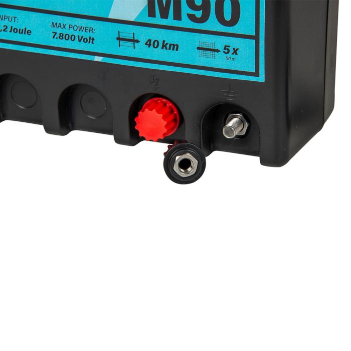 Poste de clôture électrique M90 à Leds, secteur 230 V, 0.9 J 