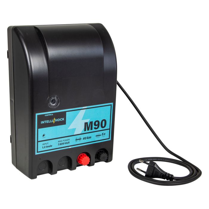 Poste de clôture électrique M90 à Leds, secteur 230 V, 0.9 J 