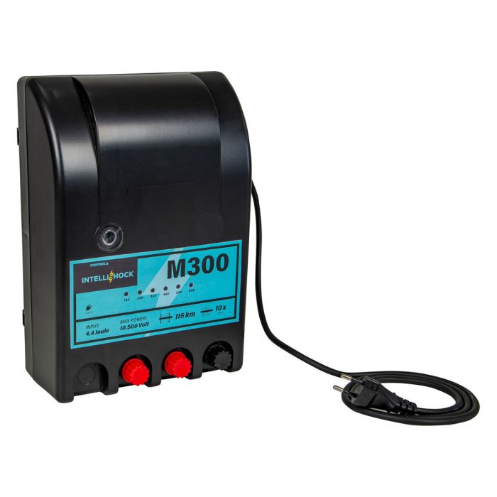 Poste de clôture électrique M300 à Leds, secteur 230 V, 3 J 